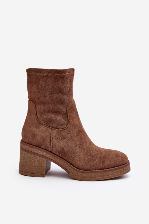 Bottines à talons hauts couleur marron Argastis Bottines à talons hauts couleur marron Argastis