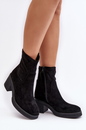 Bottines à talons hauts de couleur noire Argastis 2