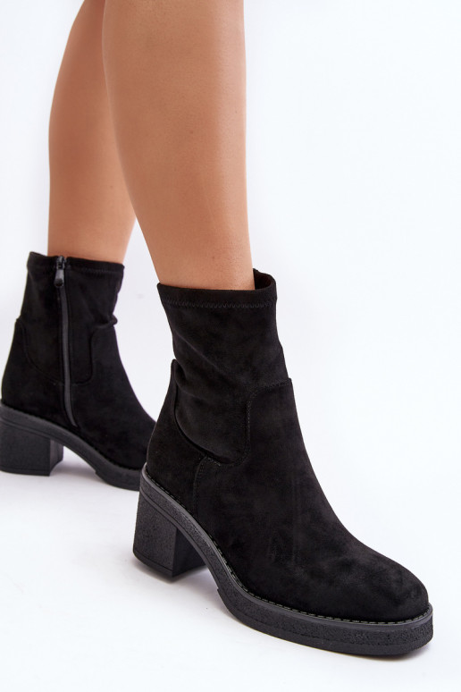 Bottines à talons hauts de couleur noire Argastis Bottines à talons hauts de couleur noire Argastis