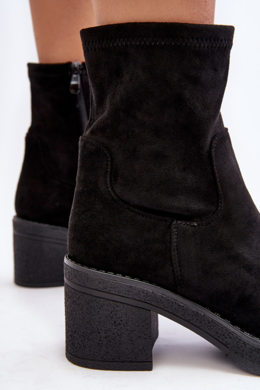 Bottines à talons hauts de couleur noire Argastis Bottines à talons hauts de couleur noire Argastis