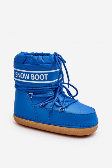 Bottines d'hiver à lacets couleur bleu Soia