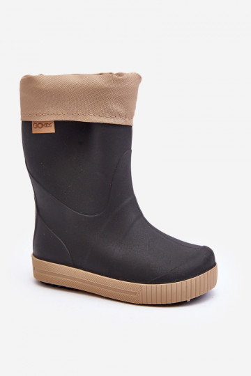 Kinderrubberlaarzen met verwarming Snow Wave Gokids 981 Zwart en beige