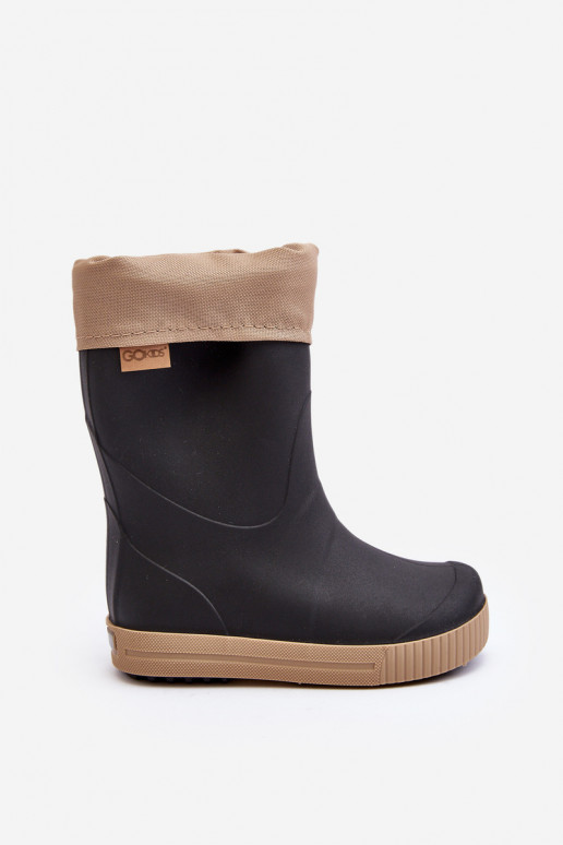 Bottes en caoutchouc chauffantes pour enfants Snow Wave Gokids 981 Noir et beige