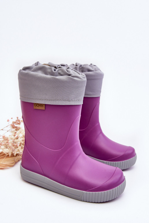 Bottes en caoutchouc chauffantes pour enfants Snow Wave Gokids 981 Violet