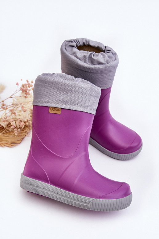 Bottes en caoutchouc chauffantes pour enfants Snow Wave Gokids 981 Violet