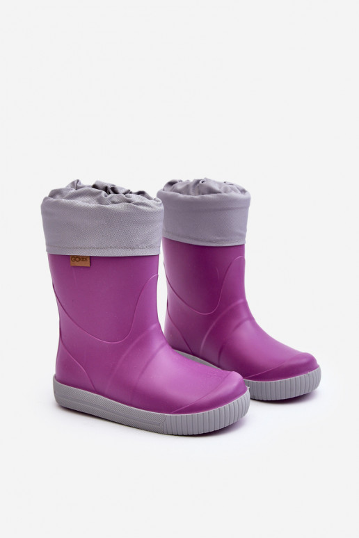 Bottes en caoutchouc chauffantes pour enfants Snow Wave Gokids 981 Violet