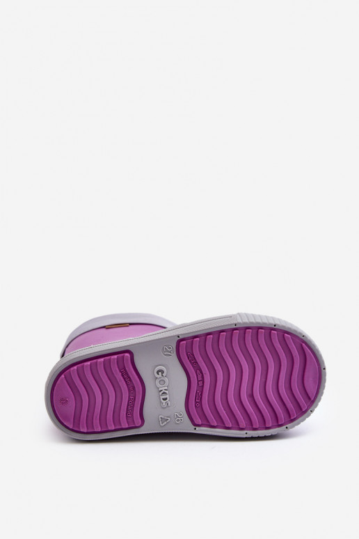 Kindergummistiefel mit Heizung Snow Wave Gokids 981 Lila