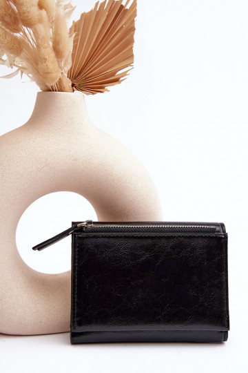 Portefeuille pour femme en cuir écologique, couleur noir Joanela 2
