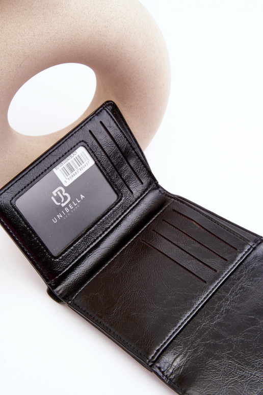 Damesportemonnee van ecoleer, kleur zwart Joanela Damesportemonnee van ecoleer, kleur zwart Joanela