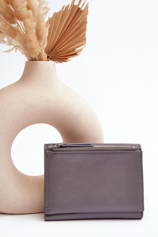 Joanela damesportemonnee in grijs ecoleer