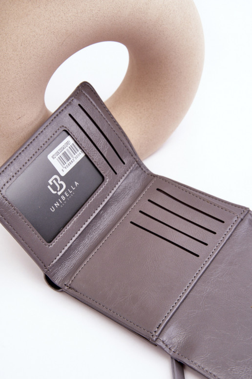 Joanela damesportemonnee in grijs ecoleer