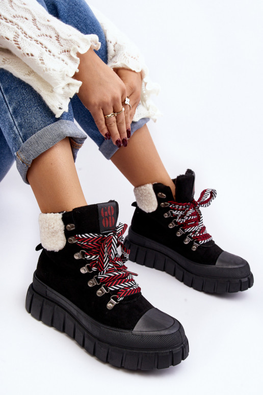 bottes chauffantes à semelle massive de couleur noire Ralotta bottes chauffantes à semelle massive de couleur noire Ralotta