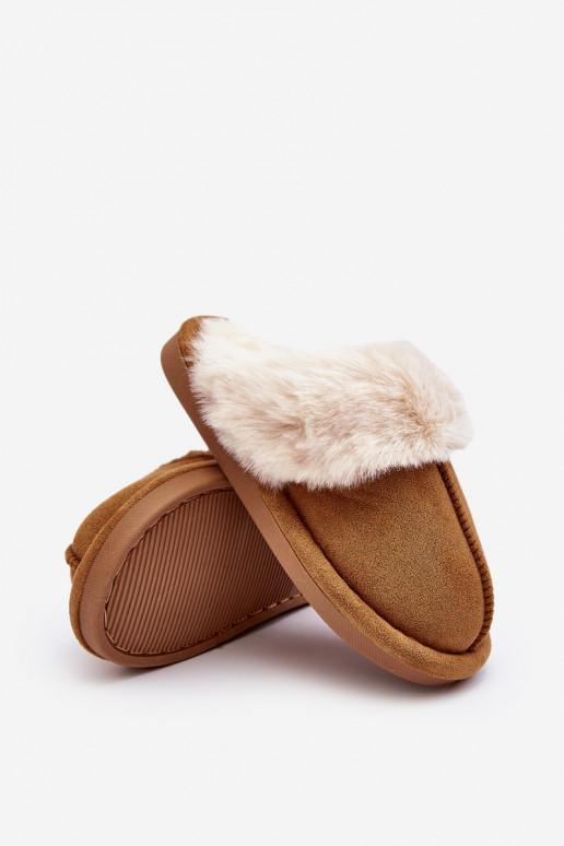 Chaussons pour enfants avec fourrure de couleur marron Befana Chaussons pour enfants avec fourrure de couleur marron Befana