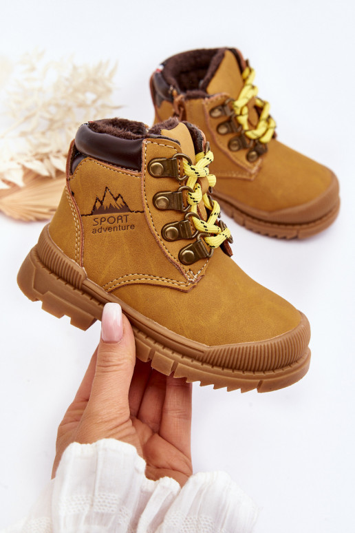 Warme kinderschoenen laarsjes kleur bruin Walter Warme kinderschoenen laarsjes kleur bruin Walter