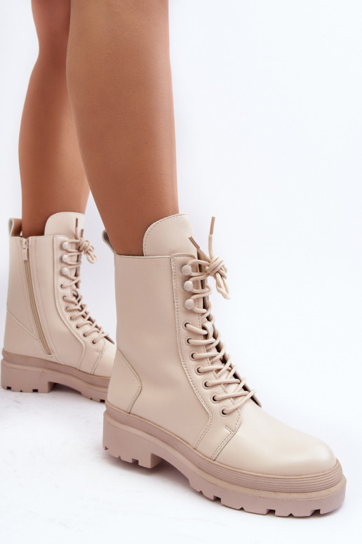 laarzen eco leer ivoorkleur Irande