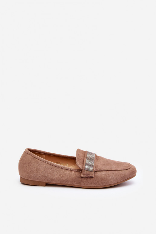 Mocassins met fonkelende oogjes in de bruine kleur Rarlika Mocassins met fonkelende oogjes in de bruine kleur Rarlika