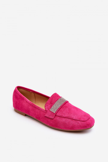 Mokassins mit funkelnden Ösen in rosa Ralrika