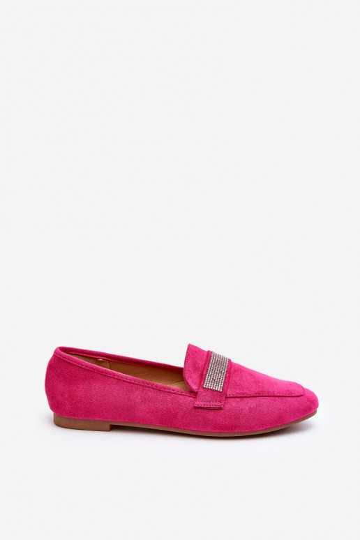 Mocassins à œillets scintillants en rose Ralrika