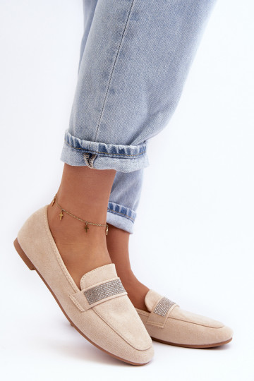 Mocassins met glinsterende oogjes beige Rarlika 2