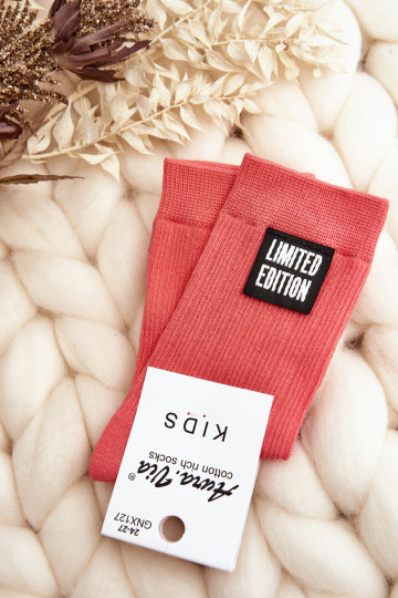 Chaussettes enfant couleur rose 2