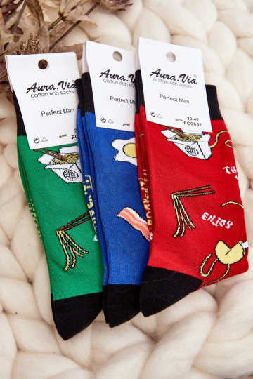 chaussettes à motifs rouges 2