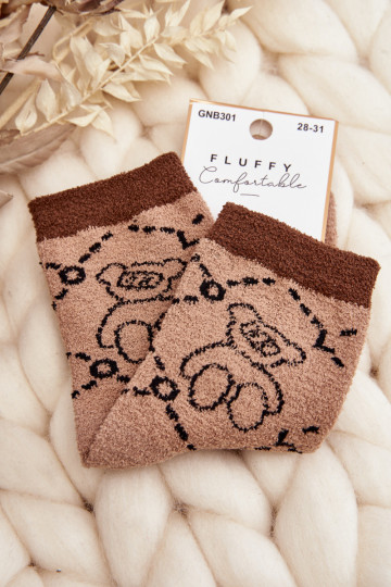 Chaussettes chaudes de couleur marron 2