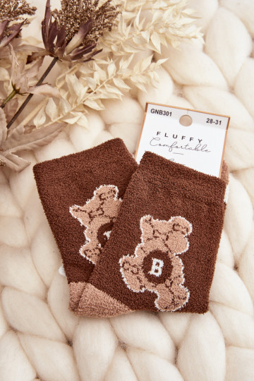 Chaussettes chaudes de couleur marron 2