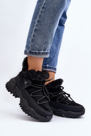 Bottes pour femmes avec fourrure en noir Cresandi 2
