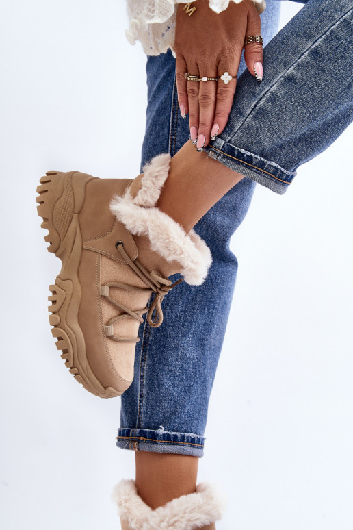 Bottes femme avec fourrure beige Cresandi Bottes femme avec fourrure beige Cresandi