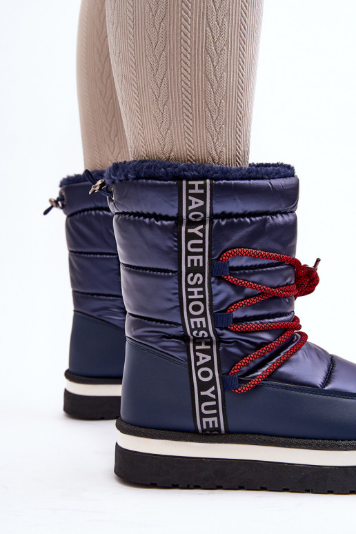 snowboots met stijlvolle details in donkerblauw Lilara snowboots met stijlvolle details in donkerblauw Lilara