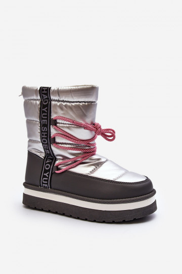 bottes de neige avec détails élégants en argent Lilara