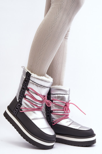bottes de neige avec détails élégants en argent Lilara 2