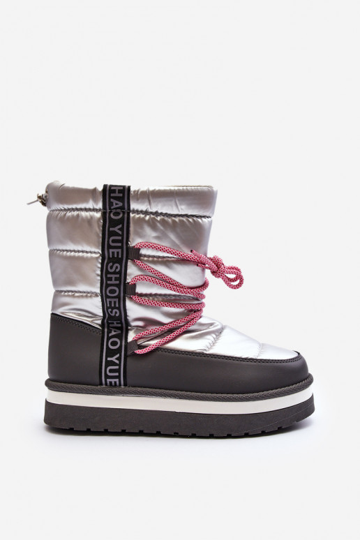 snowboots met stijlvolle details in zilver Lilara snowboots met stijlvolle details in zilver Lilara