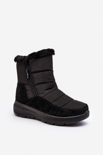bottes de neige avec fourrure en noir Primose