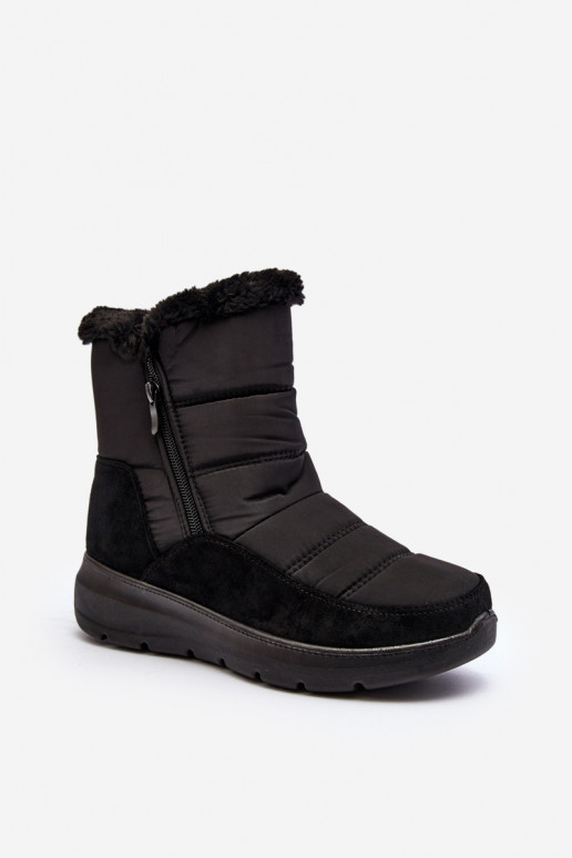bottes de neige avec fourrure en noir Primose bottes de neige avec fourrure en noir Primose