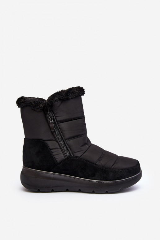 bottes de neige avec fourrure en noir Primose bottes de neige avec fourrure en noir Primose