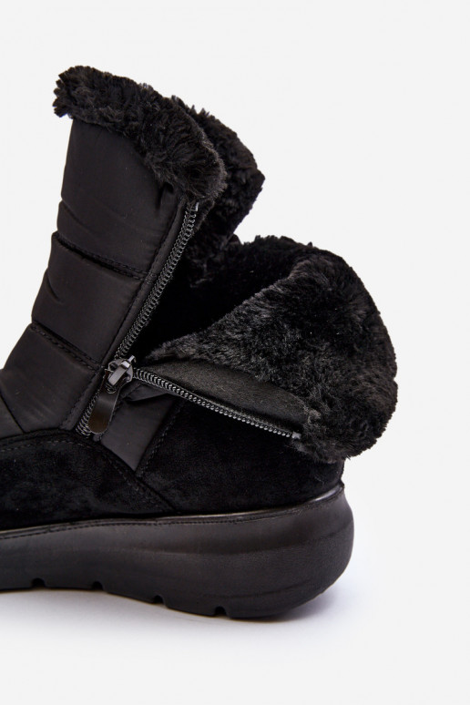 bottes de neige avec fourrure en noir Primose bottes de neige avec fourrure en noir Primose
