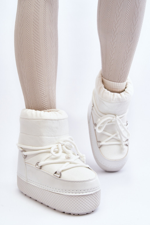 bottes de neige avec détails élégants en blanc Toolsa bottes de neige avec détails élégants en blanc Toolsa