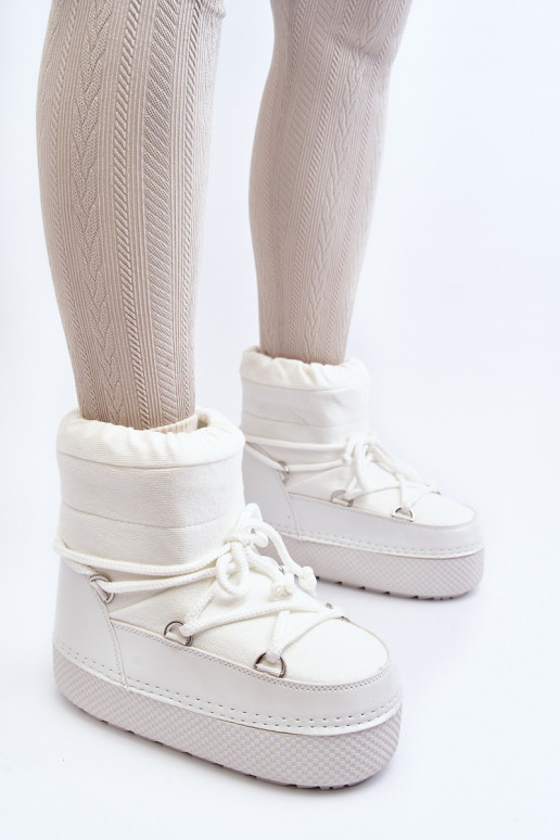 bottes de neige avec détails élégants en blanc Toolsa bottes de neige avec détails élégants en blanc Toolsa