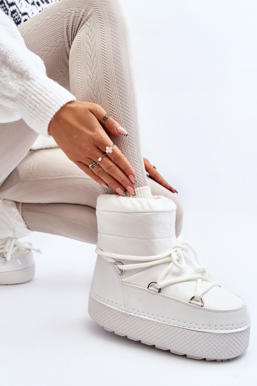 bottes de neige avec détails élégants en blanc Toolsa bottes de neige avec détails élégants en blanc Toolsa