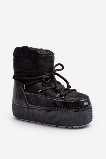 bottes de neige avec détails élégants en noir Toolsa