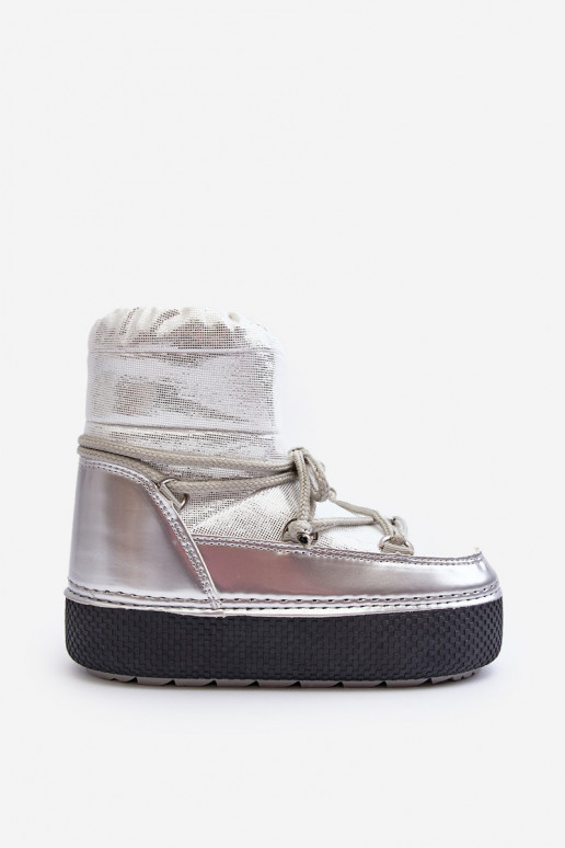bottes de neige avec détails élégants en argent Toolsa