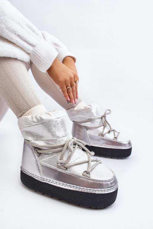 snowboots met stijlvolle details in zilver Toolsa snowboots met stijlvolle details in zilver Toolsa