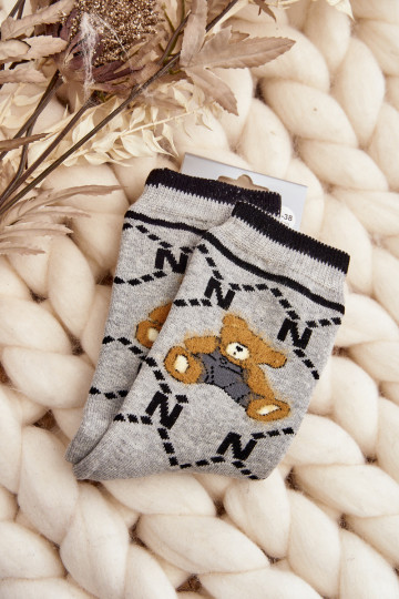 Chaussettes chaudes de couleur grise 2
