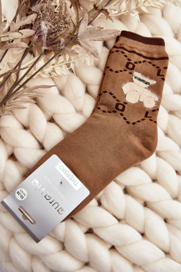 Warme Socken in brauner Farbe