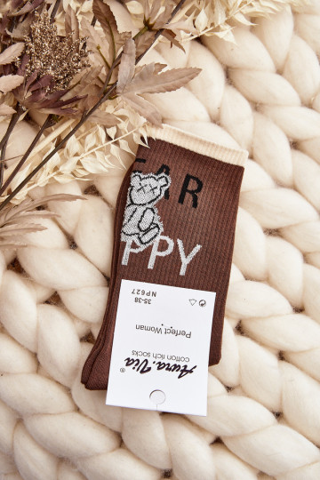 Sokken met de inscriptie I m brown
