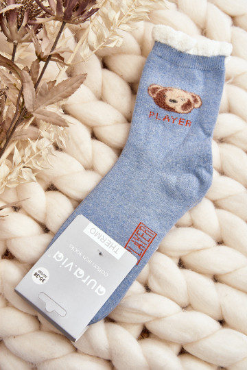 Les chaussettes sont bleues