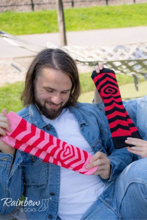 Chaussettes COUPLE BOX 2 paires Boîte avec coeurs