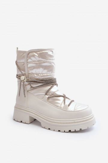 Bottes de neige chaudes de couleur blanche Rilana