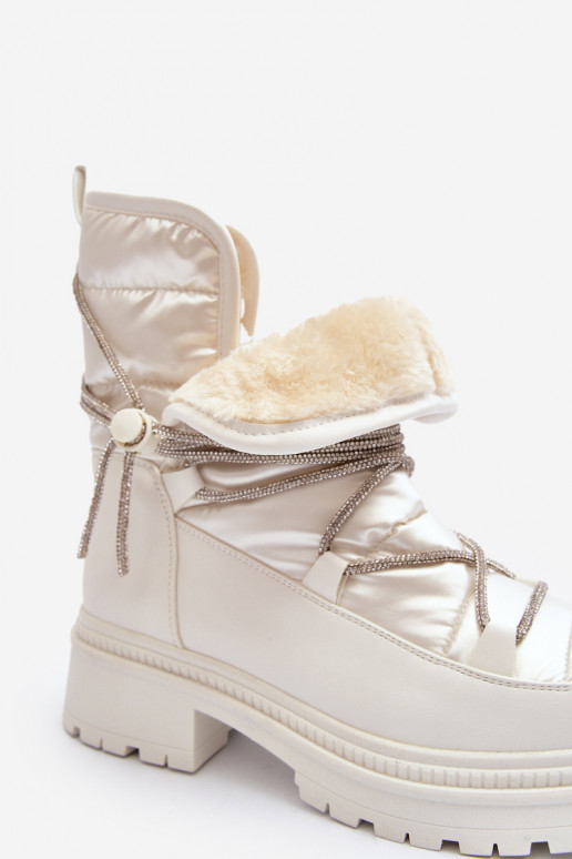 Bottes de neige chaudes de couleur blanche Rilana